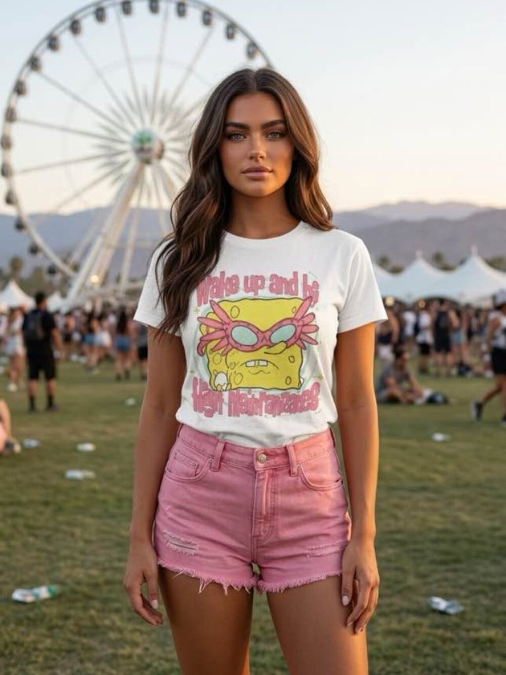 White T-Shirt (High Maintenance) Size M